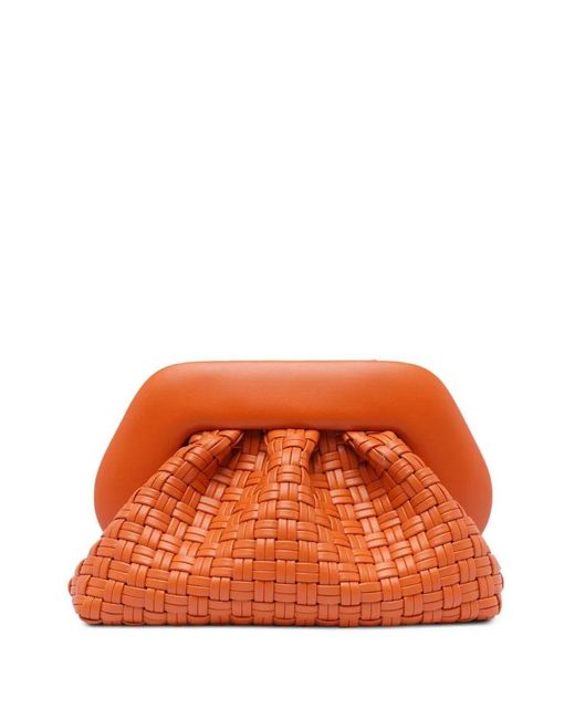 THEMOIRÈ Orange "Tia Weaved" Micro Clutch