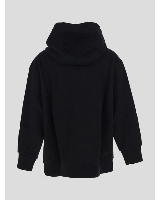 Versace Black Embroidered Logo Hooded Sweatshirt