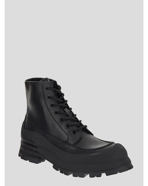 Alexander McQueen Black Wander Lace Up Boot for men