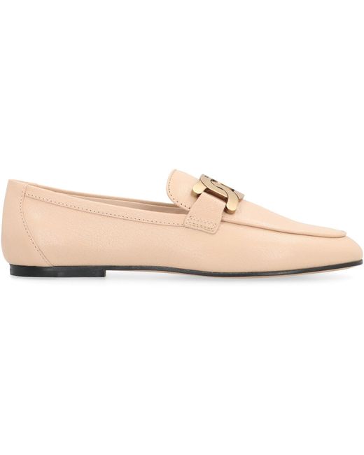 Tod's Pink Kate Leather Loafers