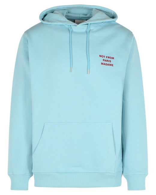 Drole de Monsieur Blue 'Slogan' Light Cotton Sweatshirt for men