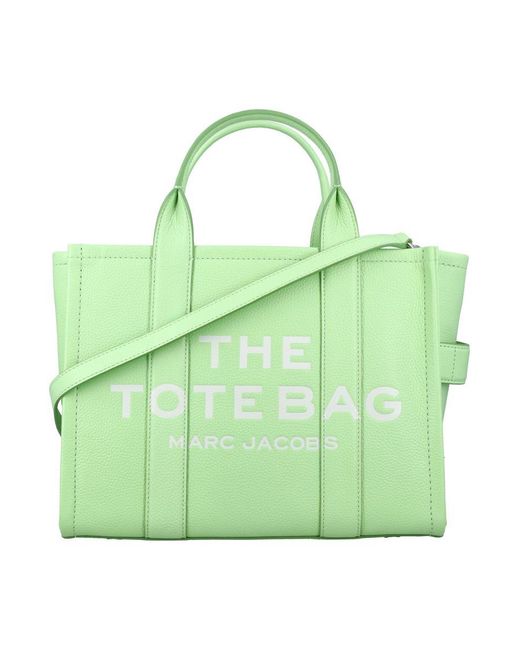 Marc Jacobs Women's Green The Leather Medium Tote Handbag