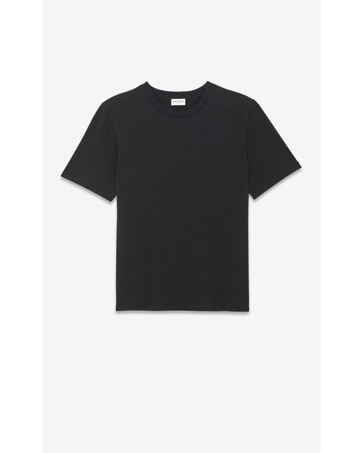 Saint Laurent Black T-shirts And Polos