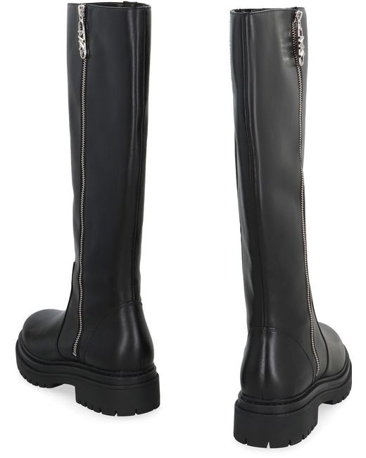 Michael Kors Black Regan Leather Boots