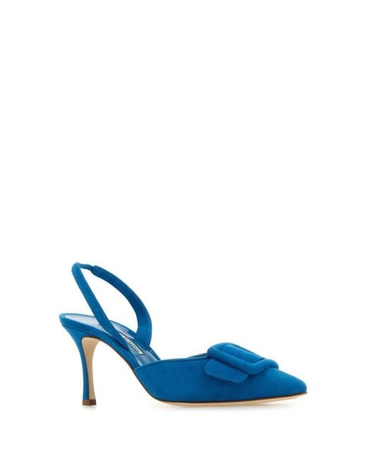 Manolo Blahnik Blue Heeled Shoes