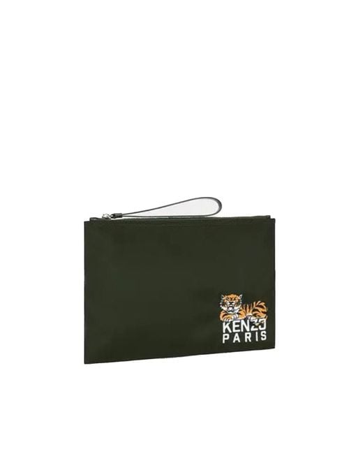 KENZO Green Clutch Bag for men