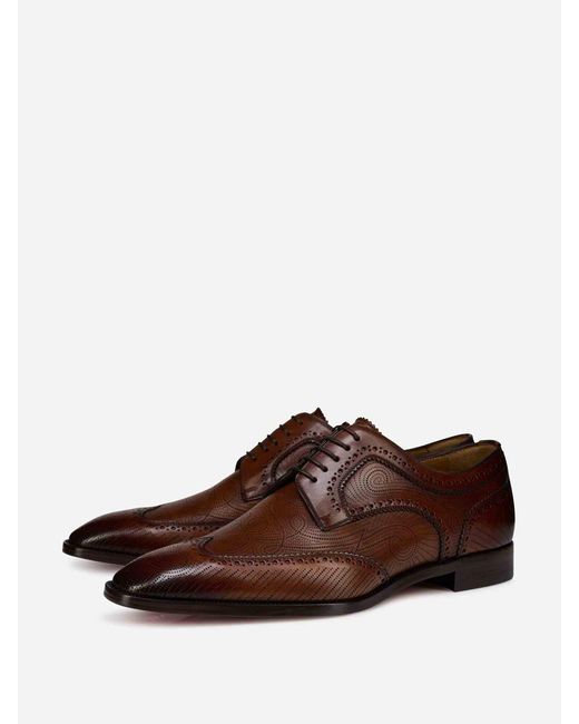 Christian Louboutin Brown Grave Derby Shoes for men