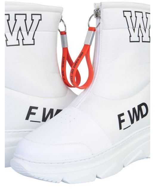 FWRD White Leather Boot