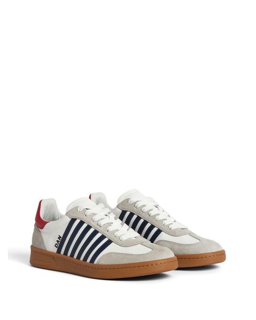 DSquared² White Boxer Panelled Sneakers for men