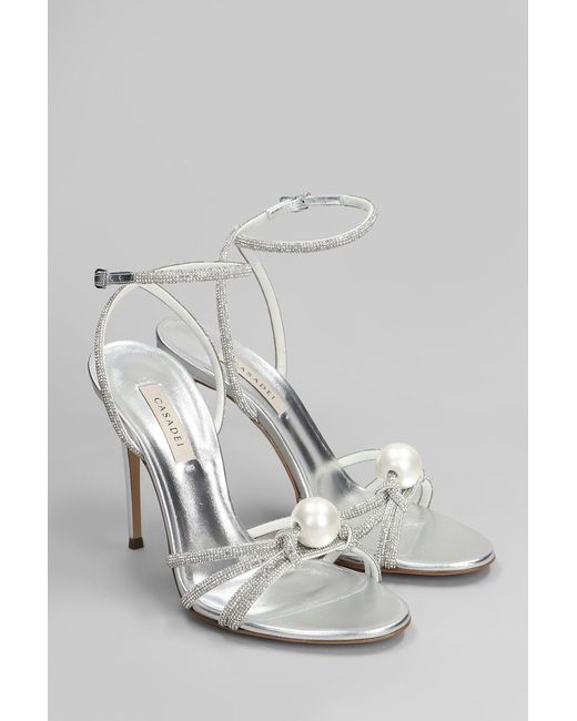 Casadei White Julia Labuan Sandals