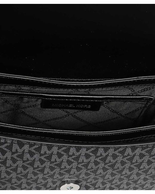 Michael Kors Black Parker Canvas Shoulder Bag
