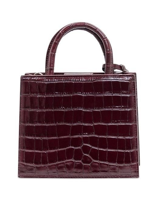 Mc2 Saint Barth Red Bag Shop Bah Mini Crocodile Effect