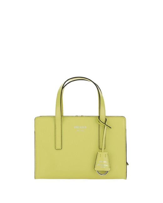 Prada Handbags in Yellow | Lyst