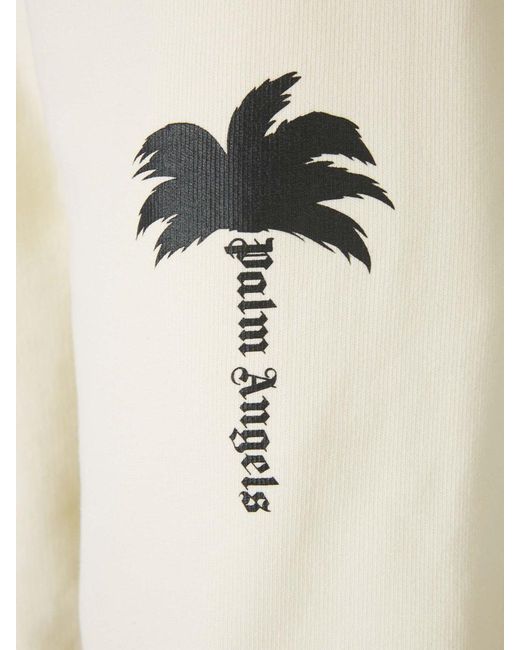Palm Angels Natural Logo Cotton Joggers for men