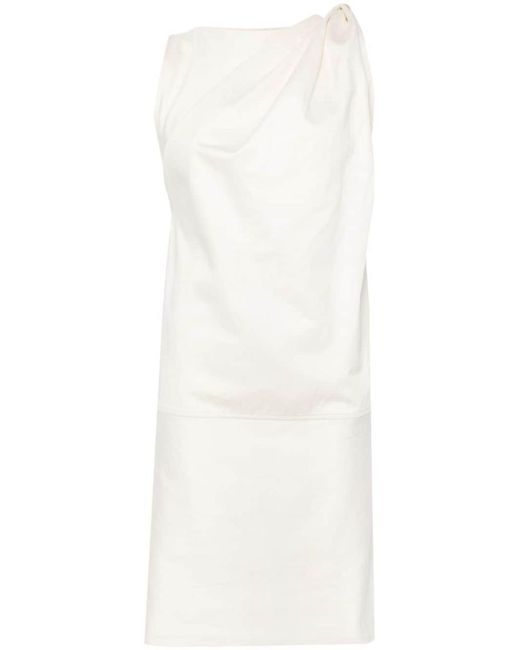 Totême  White Shoulder-Twist Dress