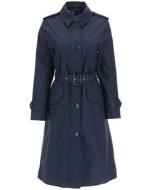 Barbour Cotton Camilla Raincoat in Blue Lyst