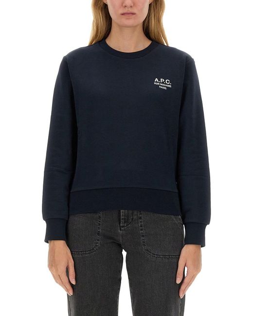 A.P.C. Blue Relaxed Fit Sweatshirt