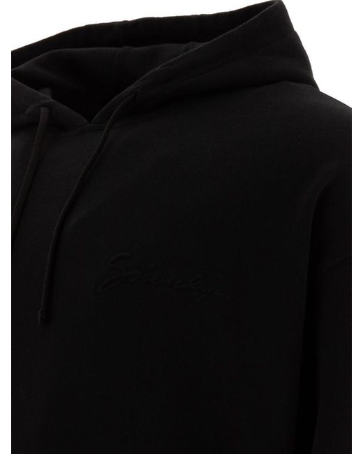 Givenchy Black Hoodie With Baroque Embossing for men
