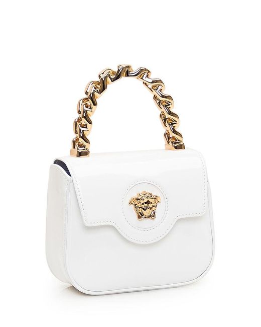 Versace White La Medusa Mini Bag