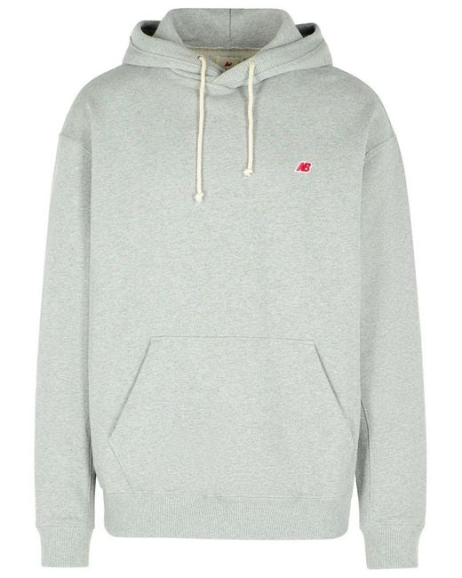 New Balance Gray Cotton Sweatshirt for men