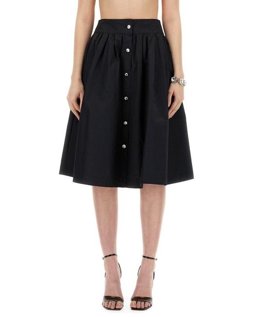 Moschino Black Poplin Skirt