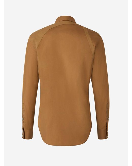 Alexander McQueen Brown Cotton Harness Shirt for men