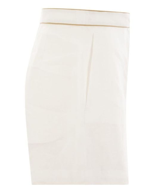 ボトムスその他 MVP WARDROBE Linen shorts MVP WARDROBE Linen Shorts in White | Lyst