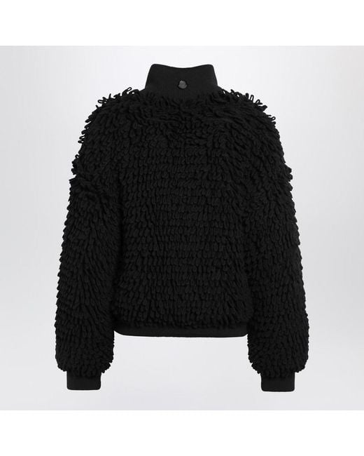 Moncler x Edward Enninful Black Wool-Blend Cardigan