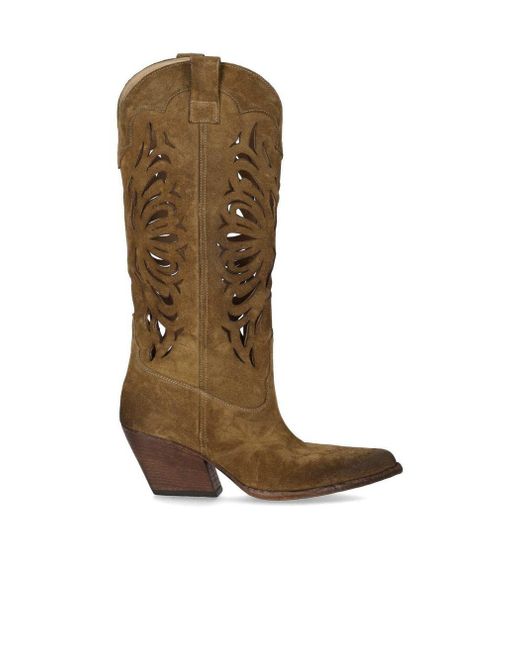 Elena Iachi Brown Bives Mud Texan Boot