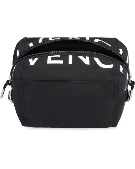 Givenchy Black Mini Pandora Nylon Messenger Bag for men