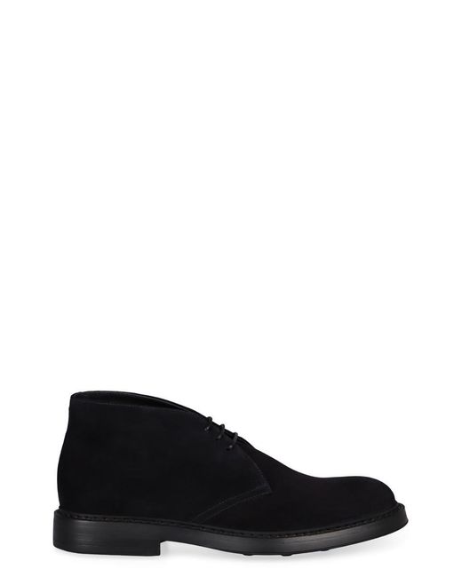 Doucal's Black Suede Desert Boots for men