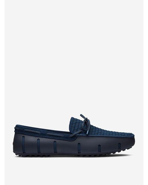 Swims Blue Lace-up Boat Shoes for men