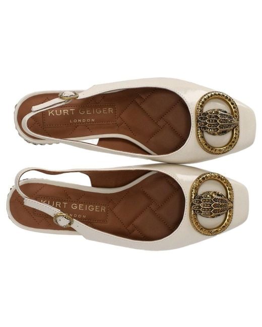 Kurt Geiger Metallic Chelsea Block Bone Slingback Pumps