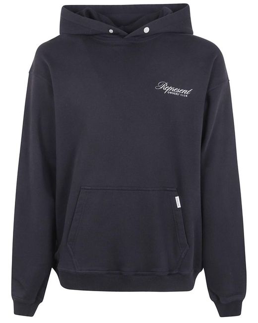 Represent Blue Owners Club Script" Hoodie for men