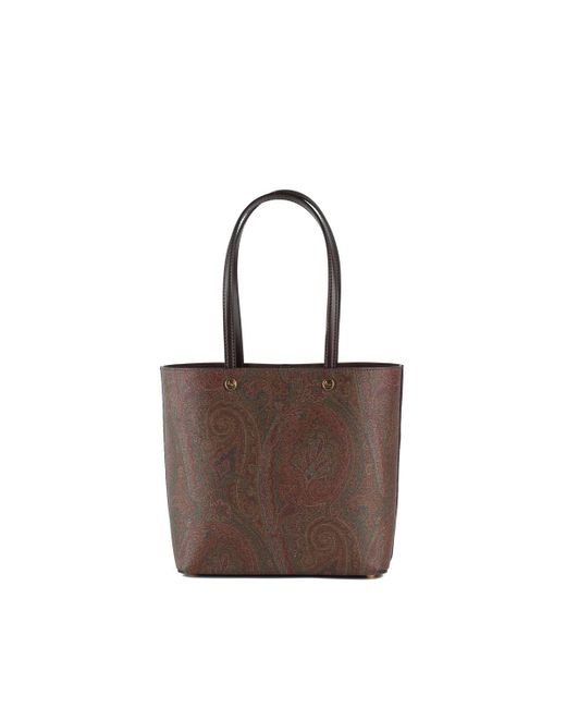 Etro Brown Essential Medium Bag With Clutch