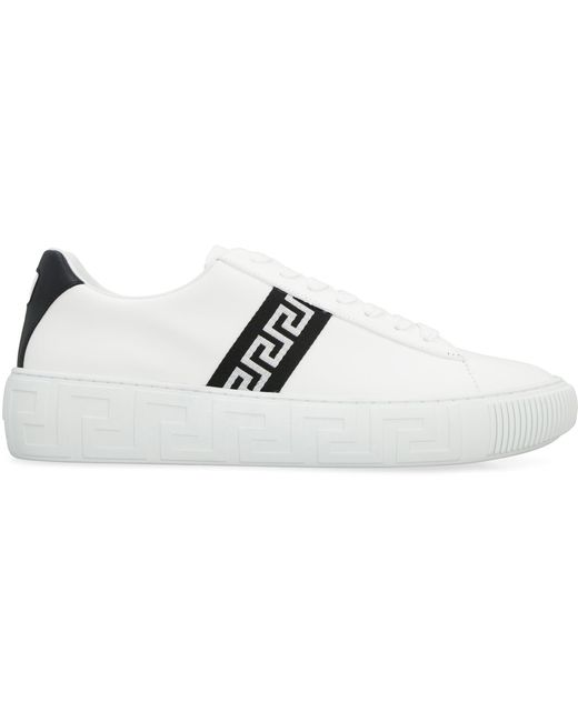 Versace White Greca Low-top Sneakers for men