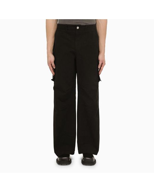 Our Legacy Black Cotton Cargo Trousers for men