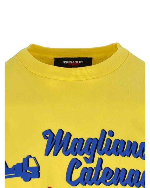 DSquared² Yellow T-shirts And Polos for men