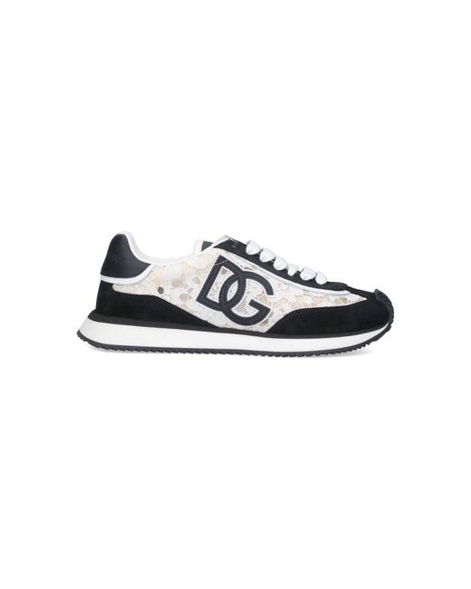 Dolce & Gabbana White Lace Sneakers
