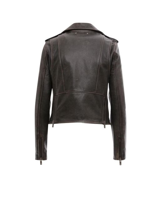 Golden Goose Deluxe Brand Black Leather Jacket