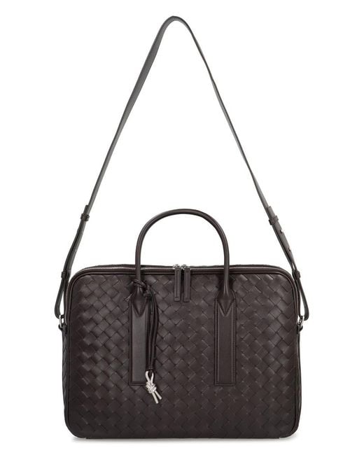 Bottega Veneta Brown Getaway Large Briefcase for men
