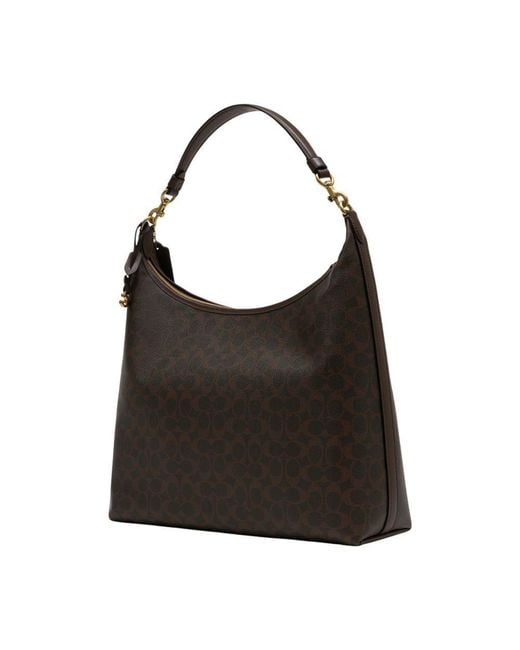 COACH Black Signature Juliet 38 Shoulder Bag