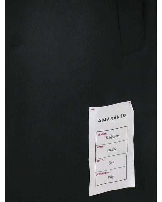 Amaranto Black Coat for men