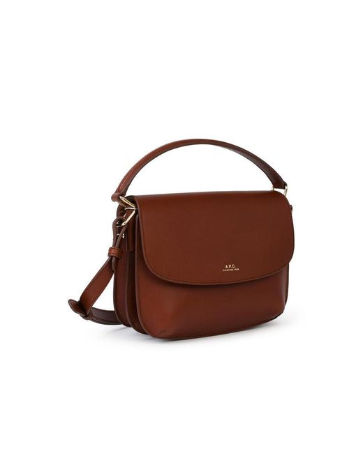 A.P.C. Brown Small 'Sarah' Leather Bag