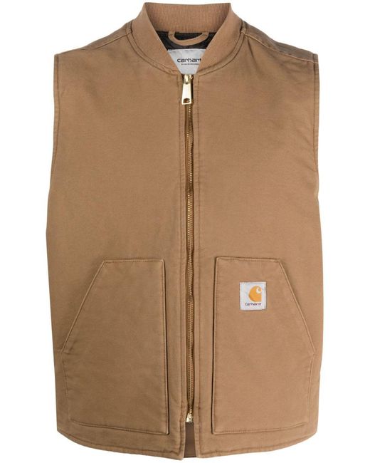 Carhartt Brown Classic Vest `Dearborn` Canvas for men