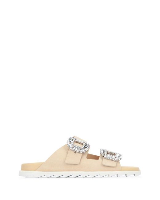 Roger Vivier Multicolor Slidy Viv Strass Buckle