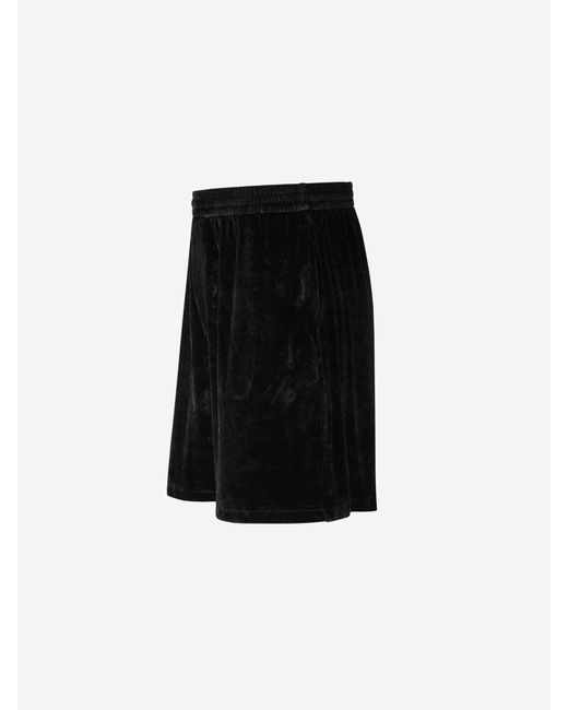 Balenciaga Black Velvet BAGGY Shorts for men