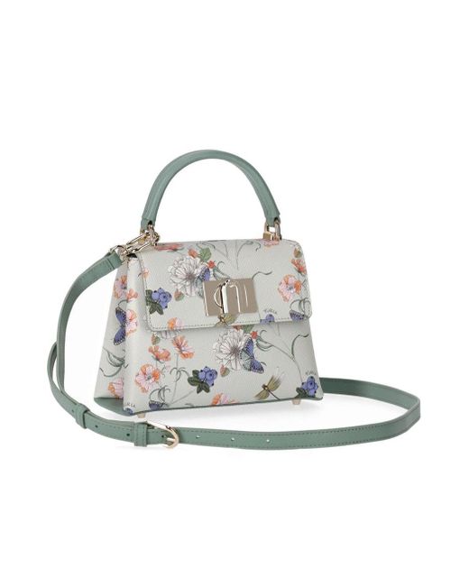 Furla White 1927 Mini Bloom Handbag