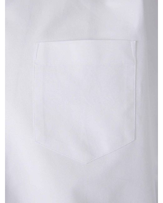 Givenchy White Plain Cotton Shirt for men