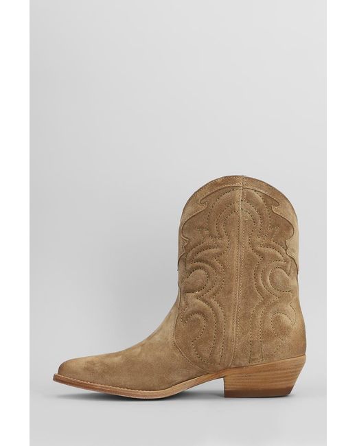 Julie Dee Brown Texan Ankle Boots